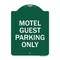 Signmission Designer Series Motel Guest Parking Only, Green & White Aluminum Sign, 18" x 24", GW-1824-23871 A-DES-GW-1824-23871 - alternate 1